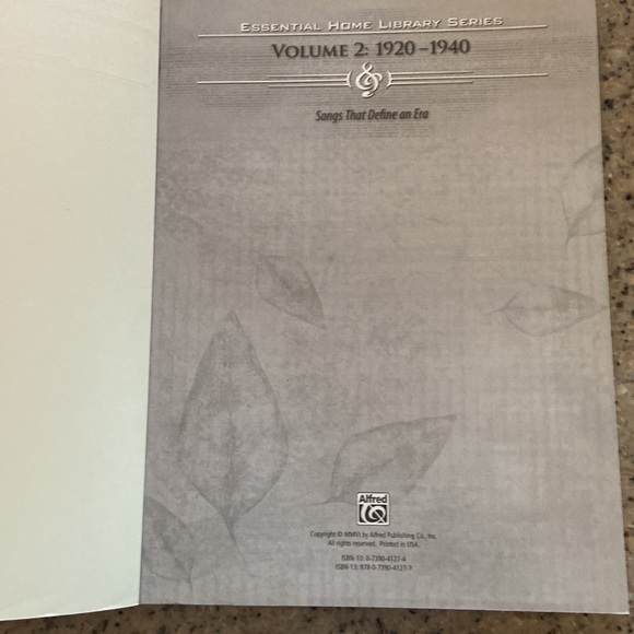 Essential Home Library Series Volume 2: 1920-1940 Songbook Piano, Vocal, Chords - Picture 3 of 5